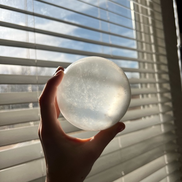 genuine Selenite Crystal Ball - Picture 3 of 4